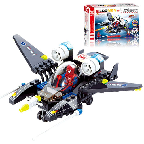 112pcs Super Hero Spider Man Airplane Lego